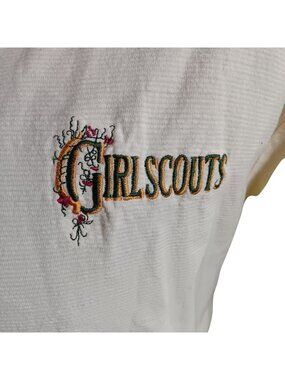Girl Scouts Large Vintage T-Shirt Women's 14-16 Embroidered Logo USA Cotton 90s